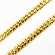 150R04GGA3BOX. 14K Solid Yellow Gold Flat Curb Link Necklace
